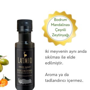 Bodrum Mandalina Çeşnili Zeytinyağı, Soğuk Sıkım, 100 ml,