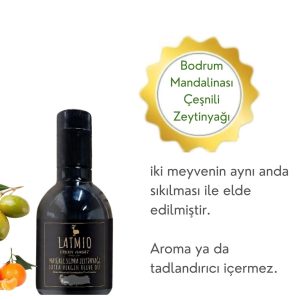 Bodrum Mandalina Çeşnili Zeytinyağı, Soğuk Sıkım, 250 ml,